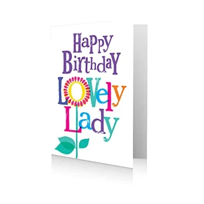 Image of Official Brightside Greeting Card, Happy Birthday Lovely Lady