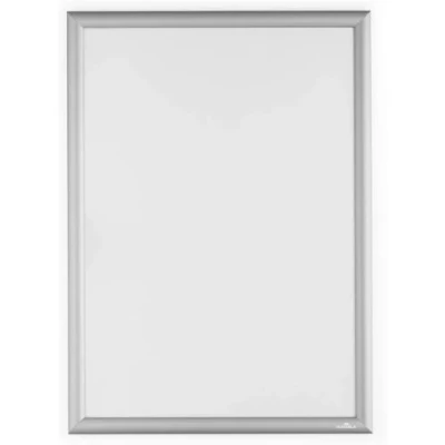 Image of Durable Aluminium Snap Frames A2 Wall Mounted via Self Adhesive Pads or Screw Set Silver Pack of 1 Perfect for Displaying Menus, Posters, etc