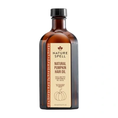 Image of Nature Spell Pumpkin Hair Oil 150ml, Growth Oil, Natural Treatment &amp; Body Suitable for All Types, Made In The UK