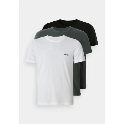 Image of BOSS Mens TShirtRN 3P Classic Three Pack of Underwear T Shirts in Cotton Jersey