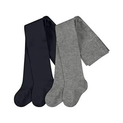 Image of FALKE Unisex Baby Family 2 Pack B TI Cotton Plain Pairs Tights, Multicolor (Sortiment 0010), 1 6 months