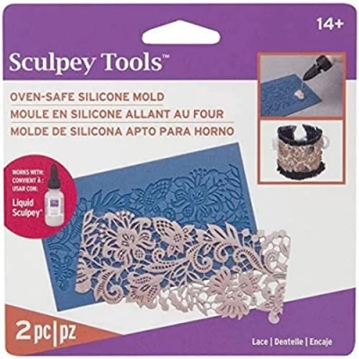 Image of Sculpey Polyform Liquid Silicone Bakeable Mold W/Squeegee Lace