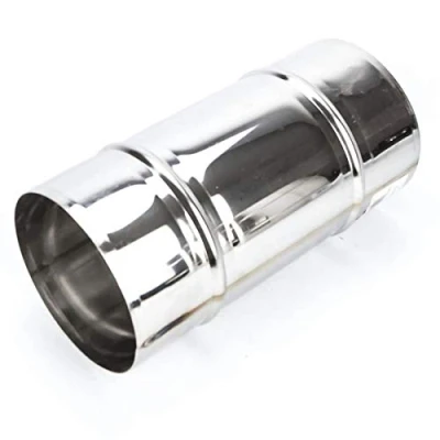 Image of Proper Tools Stainless Steel Male Connector Ø 125 mm (4.92&quot;) Chimney Flue Liner, Pipe Joiner, Coupler Multi Fuel