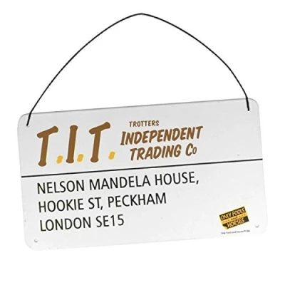 Image of Only Fools &amp; Horses Gift Tin Plaque &#039;TIT Trotters Indipendant Trading&quot;