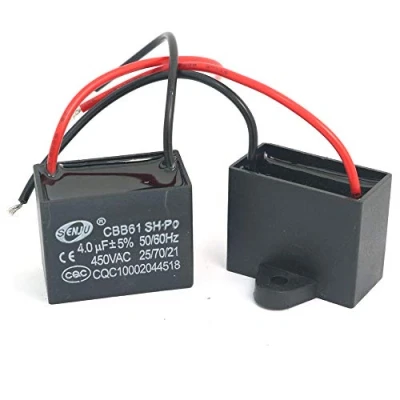 Image of DollaTek 2Pcs CBB61 4uF 450V AC 50/60Hz Air Conditioner Fan Motor Running Capacitor