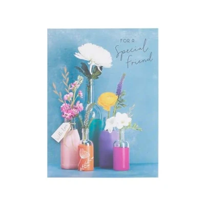 Image of UK Greetings Birthday Card for Her/Friend Flowers in Vase Design