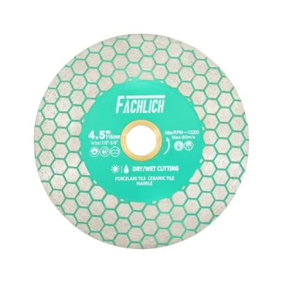 Image of FACHLICH Diamond Tile Cutting Disc 115mm Wheel for and Grinding Porcelain Ceramic Marble Artificial Stone