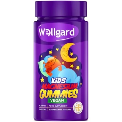 Image of Wellgard Vegan Kids Magnesium Gummies Delicious for Energy, Electrolyte Balance, Bones, Muscles &amp; Better Quality of Sleep