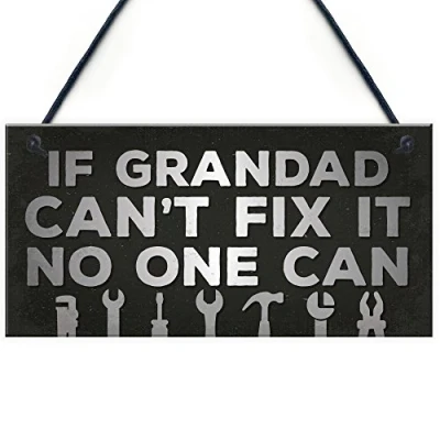 Image of RED OCEAN Shed Garage Sign Wall Plaque Workshop Man Cave Grandad Dad Father Birthday Gift