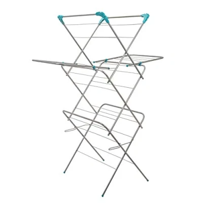 Image of Guaranteed4Less Clothes Airer 3 Tier With Wings Laundry Dryer Concertina Indoor Outdoor Patio Drier Horse