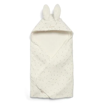 Image of Mamas &amp; Papas Soft Hooded Baby Towel, Welcome To The World, Seedling