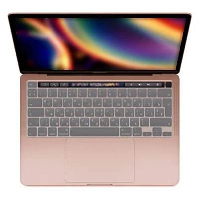 Image of MiNGFi Silicone Keyboard Cover for MacBook Pro 16&quot; M1 (2019+) Model A2141 13&quot; (2020+) A2338 A2289 A2251 EU/ISO layout Transparent