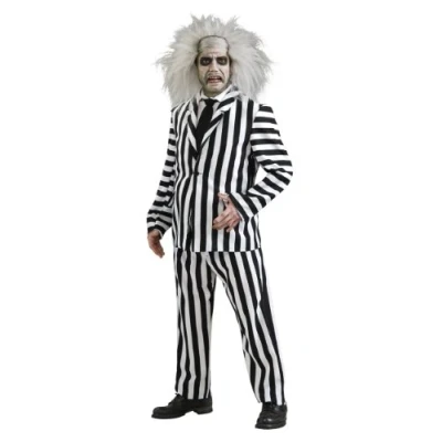 Image of Beetlejuice Costume, Mens Costume Style 2, Standard, CHEST 44&quot;, WAIST 30 34&quot;, INSEAM 33&quot;