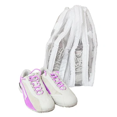 Image of Metaltex Shoe Laundry Mesh Bag Wash Bag, Washing for Laundry, Nylon Bags Machine White, Size: 6 x 22 cm