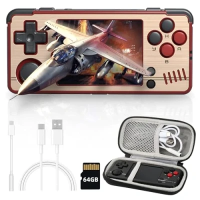 Image of Retro Handheld Games Consoles for Miyoo A30, 2.8in IPS Screen Linux System Gaming Support Wifi and Various Game Simulator with 10000+ Games, Bag, 64G TF, 2600mAh Emulator Console