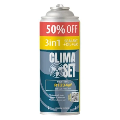 Image of ClimaSet 3in1 R1234yf air conditioning Refill 1x235 g Car gas cartridge ECO for