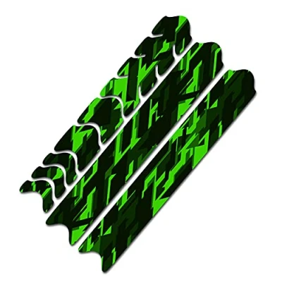 Image of AlphaShield Bicycle Frame Protector Chain Stays Protection Film Sticker Carbon MTB BMX Paint K099 (11 Future Neon Green)