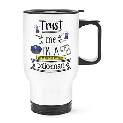 Image of Trust Me I&#039;m A Policeman Travel Mug Cup with Handle