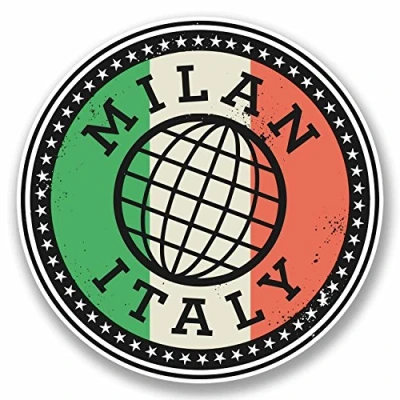 Image of 2 x 10cm Milan Italy Italia Vinyl Sticker Laptop Car Travel Luggage Label #9841 (10cm Wide High)