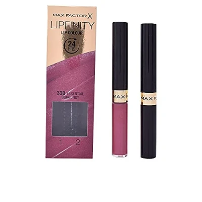 Image of Max Factor Lipfinity Long Lasting Two Step Lipstick 330 Essential Burgundy, 4.2g