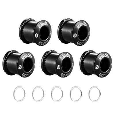 Image of Chooee Single/Double Bike Chainring Bolts, M8 Bicycle Chain Ring Bolts and Nuts For MTB/Mountain Bike/Road Black