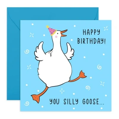 Image of Central 23 Cute Birthday Card For Men Women You Silly Goose Cards Boyfriend Girlfriend Friends Happy Husband Wife Comes With Fun Stickers