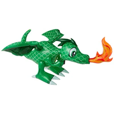 Image of Inflatable 30 Inch Dragon Colors may vary (Red or Green)