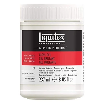 Image of Liquitex Professional Acrylic Medium for Arcylic Paint, Gloss Gel, 237 ml