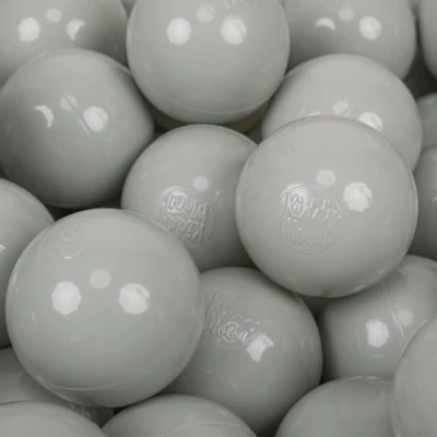 Image of KiddyMoon 50 Balls/7Cm 2.75In Soft Plastic Play Balls For Children Colourful Certified Made In EU, Greengrey