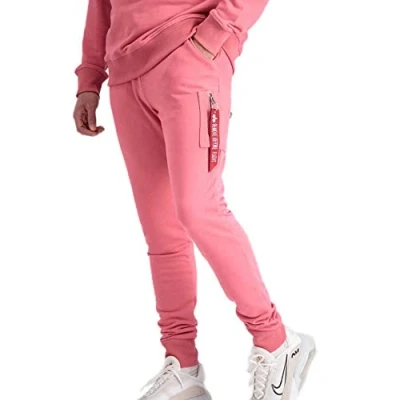 Image of Alpha Industries Men&#039;s X Fit Slim Cargo Sweatpants, Coral Red, M