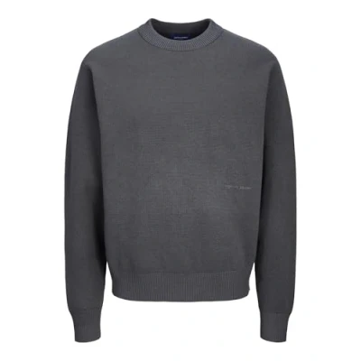 Image of JACK &amp; JONES Men&#039;s Jorvesterbro Knit Crew Neck Sn Jumper, Iron Gate, XL