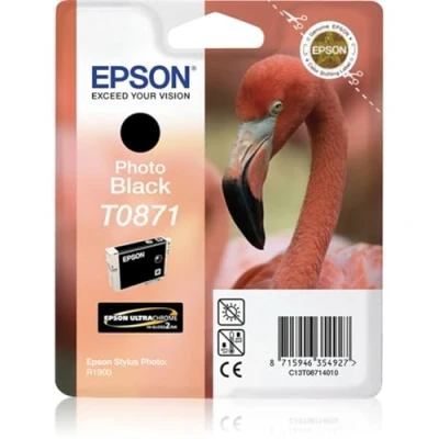 Image of Epson C13T08704010 Photo Black Inkjet Cartridge , Genuine, Amazon Dash Replenishment Ready