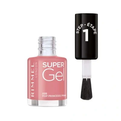 Image of Rimmel Super Gel Nail Polish, Pop Princess Pink, 12 ml (Pack of 1)
