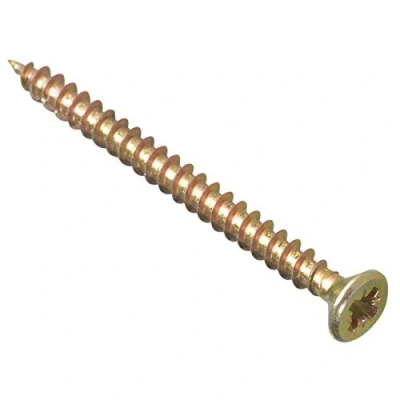Image of ForgeFix Multi Purpose Single Thread Screws 4.5 x 50mm Zinc Yellow Passivated Box 200