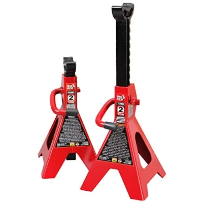 Image of BIG RED T43202 Torin Heavy Duty Steel Jack Stands: 3 Ton (6,000 lb) Capacity Car Lifting Stand,1 Pair (Not Suitable for SUV,Truck)