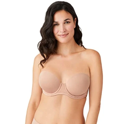 Image of Wacoal Women&#039;s Red Carpet Full Busted Strapless Convertible Bra Coverage, Roe, 44 E