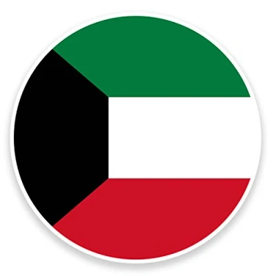 Image of 2 x 10cm Kuwait Flag Vinyl Sticker Decal Laptop Car Luggage Travel Label #9073 (10cm Wide High)