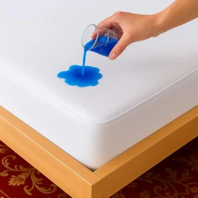 Image of Sheet Story Bamboo Waterproof Mattress Protector Double Size 40cm Deep Hypoallergenic Terry All around Elastic Fitted Bed Protectors
