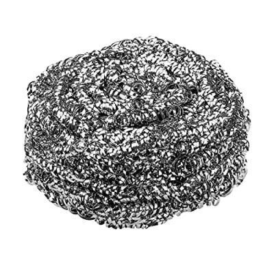 Image of Jantex Stainless Steel Scourer, Black, Tough Abrasive Material Removes Stubborn Stains Easily, Durable &amp; Corrosion Resistant Scourer for Cookware, Dishes, Grills Ovens, J867