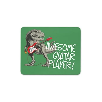 Image of Destination Vinyl ltd Guitar T Rex Dinosaur Mouse Mat Pad Office Dad Brother Computer #13284