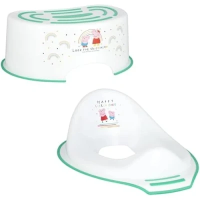 Image of Peppa Pig Toilet Training Bundle George Seat and Step Stool To get Started Potty (GTS) Green