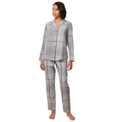 Image of Triumph Boyfriend Checks Pyjama set, Women&#039;s, Size: 14, Blue/light combination
