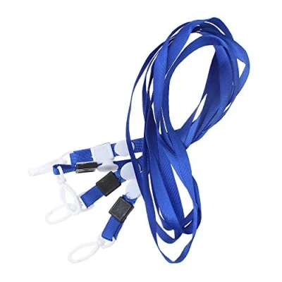 Image of CKB Ltd 20x Pro Blue Lanyard Neck Strap Swivel Plastic Clip For ID Card Holder