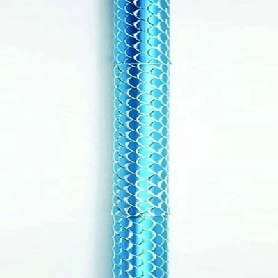 Image of Drive Devilbiss Folding Cane in Spiral Blue Wave Walking Stick Mobility Aid Adjustable