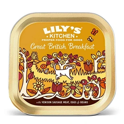 Image of Lily&#039;s Kitchen Wet Dog Tray Great British Breakfast 150g (Pack of 10)