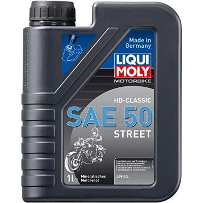 Image of P000257 Engine Oil LIQUI MOLY Motorbike HD Classic 1572 SAE 50 1l Mineral