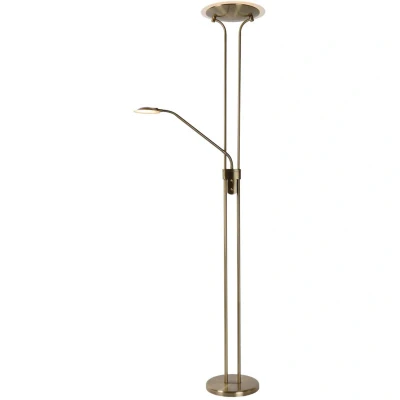 Image of Champion LED Modern Floor Reading Lamp Dim. 3000K Bronze
