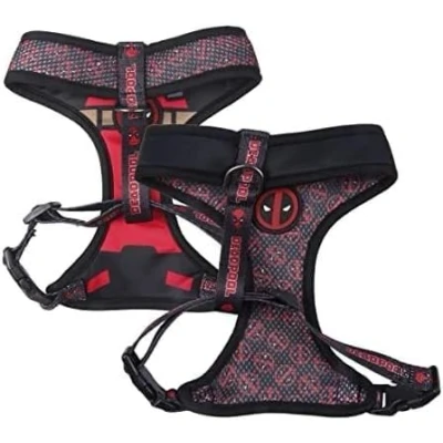 Image of CERDÁ LIFE&#039;S LITTLE MOMENTS For Fan Pets Deadpool M L Dog Harness Official Disney Marvel® Licensed