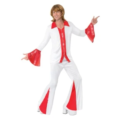 Image of Smiffys Super Trooper Male Costume, White &amp; Red, M Size 38 inch 40