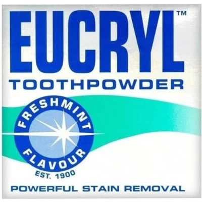 Image of 2 x Eucryl 50g Smokers Freshmint Toothpowder by